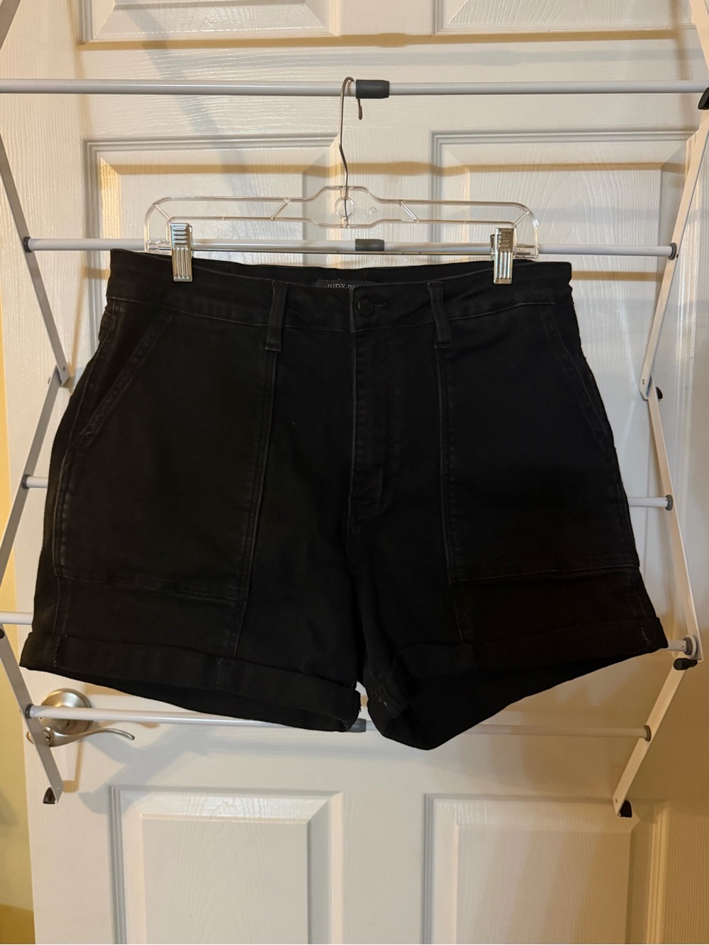 Judy Blue Black Cuffed Denim Shorts